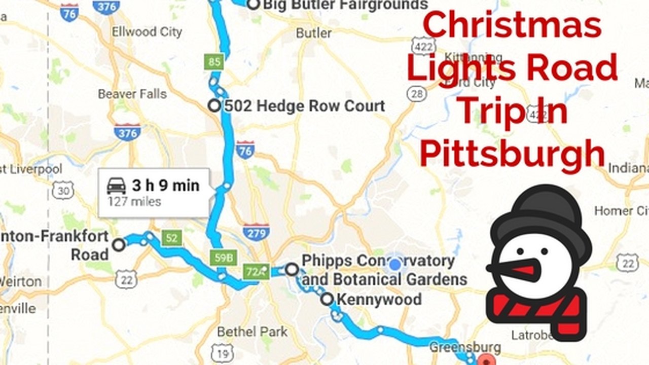 See The Best Christmas Lights In Pittsburgh On This Road Trip