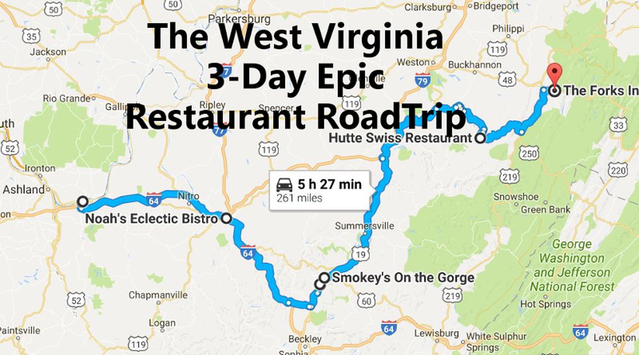 Take This Epic 3 Day Restaurant Road Trip In West Virginia