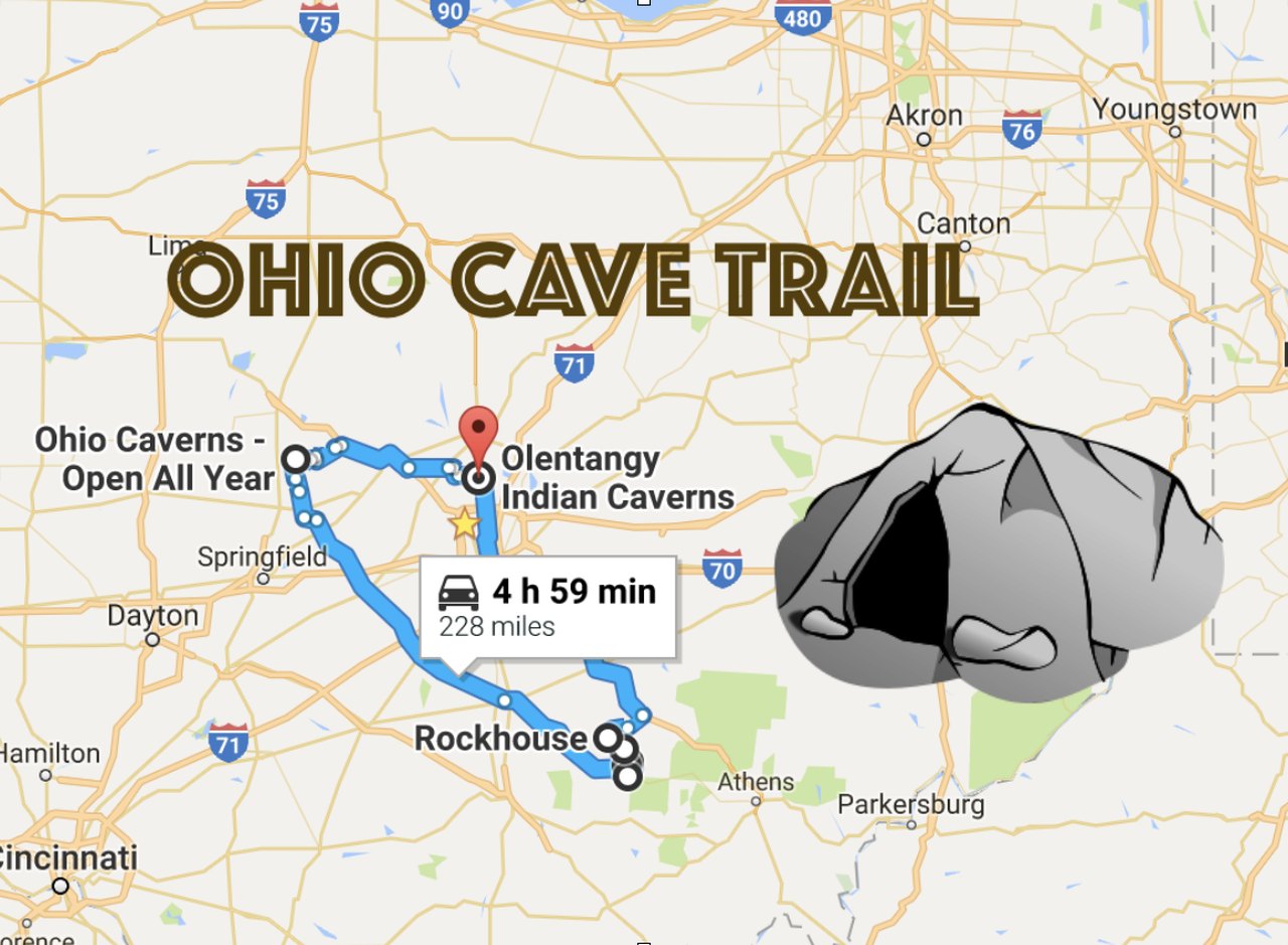 indiana caves map