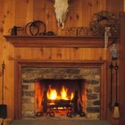 Comstock/Comstock/Getty Images Primitive Country decor enhances the look of knotty pine walls.