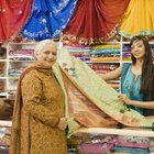 Jupiterimages/Polka Dot/Getty Images Sari fabrics make colorful curtains, wall hangings and upholstery.