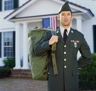 Stockbyte/Stockbyte/Getty Images The federal government protects those married to service members in the event of divorce.