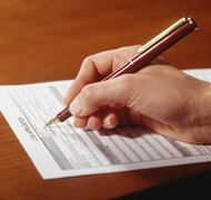 Photodisc/Photodisc/Getty Images Fill out the proper forms.