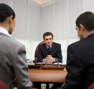 Thinkstock Images/Comstock/Getty Images Divorcing couples may be able to reduce conflict through counseling.
