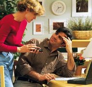 Comstock/Comstock/Getty Images Married couples can file jointly, even if one spouse is a sole proprietor.