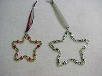Make beaded star ornaments.