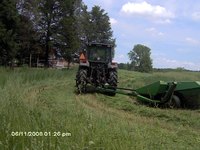 Mowing hay first cutting