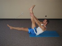 Lying hamstring stretch