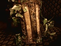 Birch bark and stone vase