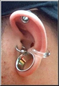 Some people take ear gauging to extreme measures in order to make a statement.