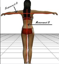 Have a friend help you take measurements as in the diagram.
