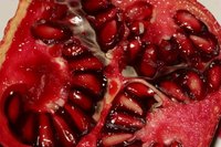 Rich red pomegranate seeds