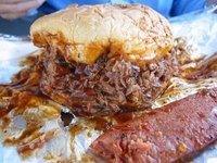 Barbecue straight from a pit.