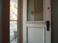 Removing a lock from a door is as simple as turning a screw.