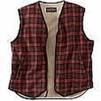 Men Fleece Lined Flannel Vest