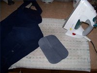 Iron-On Patches on a Shirt