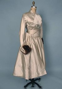 A satin dress from the past