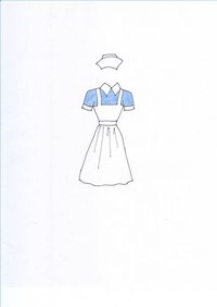 Nurse's uniform and cap