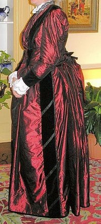 A reproduction Victorian dress