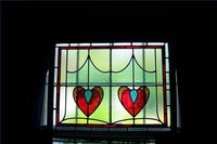 Antique stained glass window.