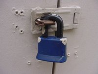 A padlock is normally used in conjunction with a hasp.
