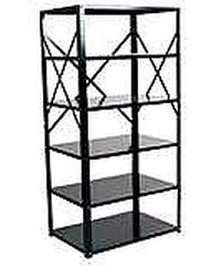 Metal shelving can provide extra storage at a good price.