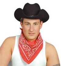 Model wearing bandana scarf-style