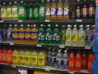 Soft drinks contain enormous amounts of sugar.