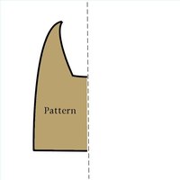 The dotted line is the center fold of the sailor collar pattern