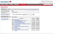 Bank of America online banking inbox