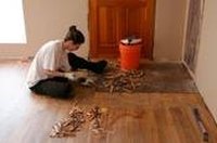 Removing parquet flooring