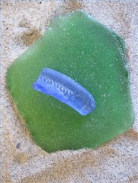 Sea glass on the beach
