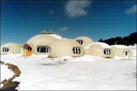 Dome home in deep snow
