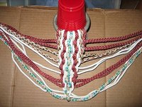 The finished hammock support ropes