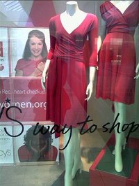 Wrap dress museum exhibit.