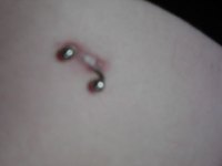 This surface piercing is rejecting