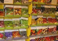 flower and vegetable seed packets