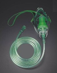 Most nebulizers have a mask and hose system that feeds from the vaporizing unit.