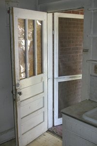 Most warps come from propping open a steel storm door.