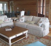 A decorated living room
