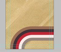 Painting curved stripes on a wall adds a contemporary artistic flair to the room.