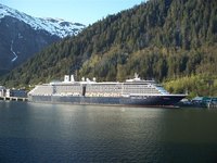 A Holland America Ship Docked at Juneau