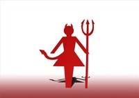 Homemade devil costumes