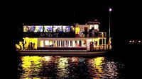 A nighttime dinner cruise.