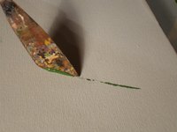 Detailing using the point of a palette knife