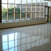 Freshly buffed terrazzo