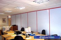 Floor-to-ceiling partitions.