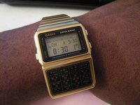 A Casio Telememo digital wrist watch.
