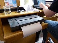 Sending a fax.