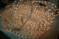 A set of clear rope lights.
